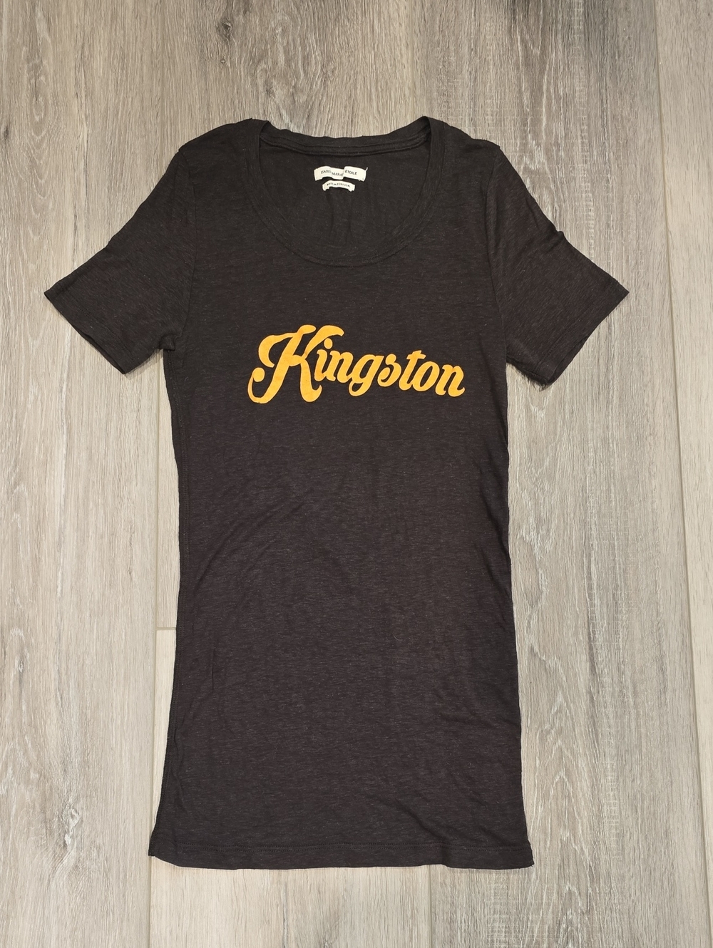 Isabel Marant Etoile Faded Black "Kingston" Silk Pilling effect Tee